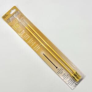 NEW The Knit Lite Light Up Knitting Needles Clover 13" Size 10 6mm Yellow #3991
